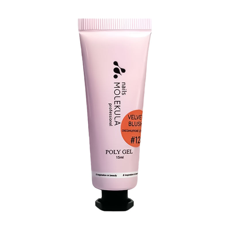 Полігель для нігтів Nails Molekula Professional Poly Gel 12 Velvet Blush, 15 мл